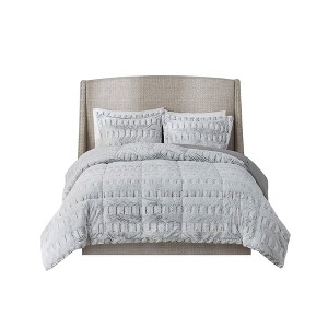 Gracie Mills Garrett Back Print Long Fur to Solid Mink Comforter Set - 1 of 4