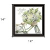 HomeRoots SCATTER YOUR JOY WITH FLOWERS Black Framed Print Wall Art - 3 of 4