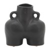 Sagebrook Home 6" Half Body Vase - Contemporary Abstract Black Ceramic Body Shaped Flower Vase - Unique Decorative Table Accent For Home or Office - 4 of 4