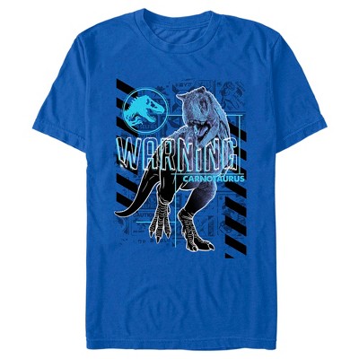 Men's Jurassic World: Dominion Warning Carnotaurus Dinosaur T-shirt ...