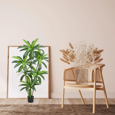 5FT Artificial Tree Plants, Indoor Fake Brazilian Wood Tree,Realistic Decor for Bedroom Bathroom Home Office Entryway Living Room