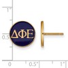 Black Bow Jewelry 14k Yellow Gold Plated Sterling Silver Delta Phi Epsilon Greek Life Stud Earring - image 2 of 3