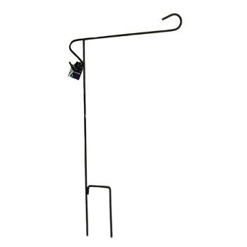 Home & Garden Mini Flag Pole  -  One Flag Holder 30.0 Inches -  Iron Summer Spring Yard Decor  -  8218  -  Iron  -  Black