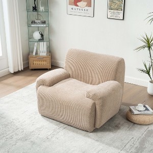 42''W Modern Upholstered Chenille Armchair ,Compressed Single Sofa ...