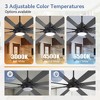 Airsurfer 65/72-In Matte Black Ceiling Fan with Color-Changing LED Light, Black & Deep Walnut 8 Blades, Remote Included, Modern Silent DC Motor Design - 3 of 4