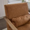 CAVINAS 360° Swivel Accent Chair Luxury PU Leather Armchair,Upholstered Lounge Chair for Living Room,Club&Office,Comfy Accent Armchair - 2 of 4