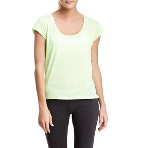 Balanced Tech Women's Dot Burntout Scoop Neck Tee - Flame Orange - Medium - 1 of 2