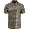 Men's 70s Disco Shirts Shiny Sequins Short Sleeve Party Shirt Slim Fit Nightclub Costume Tops - 3 of 4