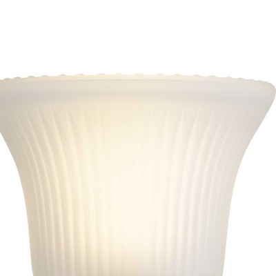 Brushed Nickel Fluted Glass One-Light Bath Vanity Fixture