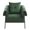 Upholstered Comfy Reading Chair, Modern Velvet Accent Chair with Soft Cushion - 3 of 4