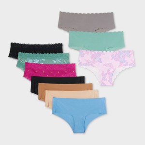Women's 10pk Cheeky Underwear - Auden™ Floral Print - 1 of 4
