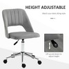 TiramisuBest Modern Grey Polyester Velvet Mid Back Office Chair: Comfortable, Adjustable, 360¡ã Swivel - 4 of 4