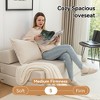NicBex Modern Foldable Corduroy Loveseat Sofa with Removable Pillows,Minimalist Comfy 2-Seater Sofa for Living Room,Bedroom - 2 of 4