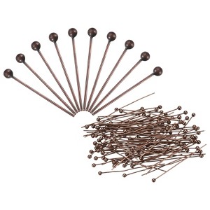 Unique Bargains Brass DIY Craft Jewelry Making Round Ball Head Pins 200 Pcs - 1 of 4
