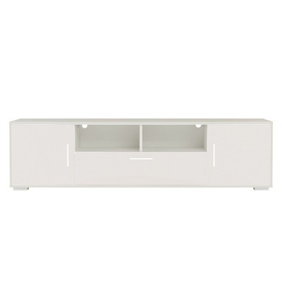 NicBex TV Stands for 65 inch TV,LED Light Entertainment Center with Open Shelves ,TV Console for Living Room, Bedroom, Home