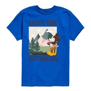 Boys' - Disney - Enjoy The Outdoors Mickey Short Sleeve Graphic T-Shirt - 1 of 4
