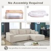 KWPZQEB 108.7" Cloud Sectional Couches, 3-Seater Comfy Couch with Oversized Chaise, Convertible L-Shape Couch, Deep Seat Couches for Living Room,Beige - 4 of 4
