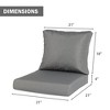 Aoodor Outdoor Chair Cushions Set, Outdoor Deep Seat Cushions with Handle & Adjustable Straps - 3 of 4
