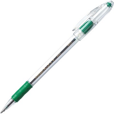 Pentel R.S.V.P. Ballpoint Pen, 1.0 mm, Green, pk of 12