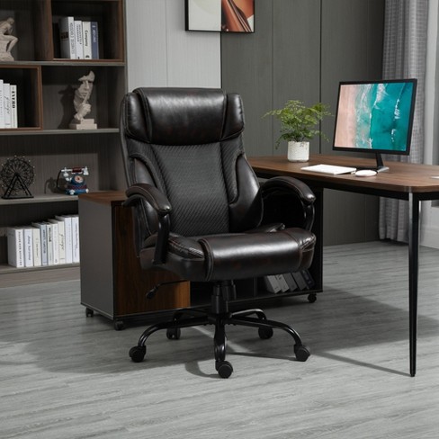 Office Chair 500lbs Wide Seat Ergonomic Desk Chair PU Leather
