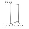 Flash Furniture Transparent Acrylic Mobile Partition with Lockable Casters, 72"H x 36"L - 4 of 4