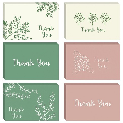 Floral Greenery Thank You Card