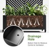 PexFix 72 in. x 35 in. Arched Outdoor Metal Trellis with Planter Box in Parallel Line Pattern - 3 of 4