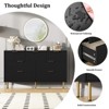 7 Drawers Dresser for Bedroom, Fluted Chest of Drawers with Gold Handle - 4 of 4