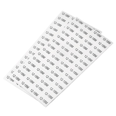 Unique Bargains Self-Adhesive Kids Clothing Size Sticker Labels 2 Sheets