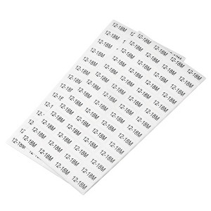 Unique Bargains Self-Adhesive Kids Clothing Size Sticker Labels 2 Sheets - 1 of 3