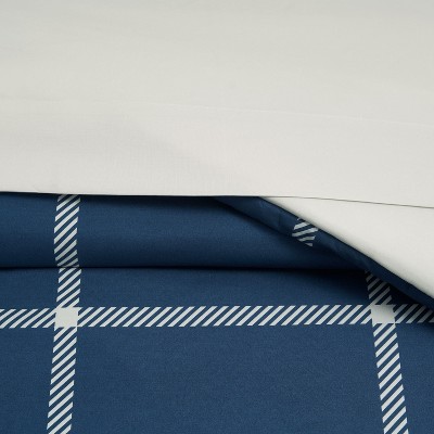 The Sheet Lab Windowpane Check Bed in a Bag, Navy, Queen — фото 5
