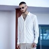 Campus Sutra Men Men's Chalk White Foil-Pleated Shirt - 2 of 3
