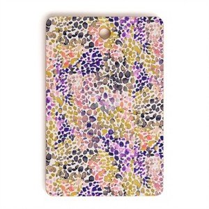 Ninola Design Purple Speckled Painting Watercolor Stains Cutting Board - Deny Designs - 1 of 3