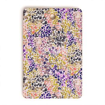 Ninola Design Purple Speckled Painting Watercolor Stains Cutting Board - Deny Designs