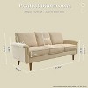 XIZZI 3 Seater Sofa Couch with Deep Seats, Modern Upholstered Sofa with Armrests, Comfy Couches for Living Room, Bedroom and Office - 2 of 4