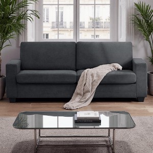 83 Inch Modern Cloud Couch – Extra Deep Seating Corduroy Sofa with Wide Armrests, Sturdy Wood Frame, Easy Assembly for Living Room & Apartment - 1 of 4