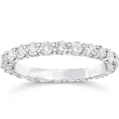 Pompeii3 1 1/2ct Diamond Eternity Ring 14K White Gold