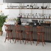 Tangkula 4 PCS Swivel Bar Stools 30 Inch Bar Height Chairs w/ Ergonomic Backrest Espresso - 2 of 4