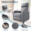 Recliner Chair for Adults, PU Leather Lazy Recliner Ergonomic Adjustable Single Sofa Enhanced with Side Pocket, Tall Back - 4 of 4