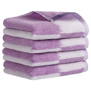 REGALWOVEN Bathroom Color Block Spa Bath Gym Kitchen Decorative Soft Absorbent Pure Cotton Face Hand Towels 14" x 30" - 1 of 4