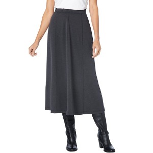 Woman Within Plus Size Petite Ponte Knit A-Line Skirt - 1 of 4