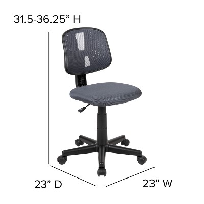 ErgoFlex Mid-Back Mesh Swivel Task Chair in Black