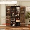 ELJGET 71” Tall Freestanding Kitchen Pantry Cabinet, Wooden Storage Cupboard with Adjustable Shelves, Built-in Wine Storage Grid & 6 Door Shelves - 4 of 4