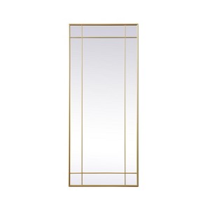 Elegant Lighting French Panel Full Length Mirror 30x70 Inch In Brass - 1 of 4
