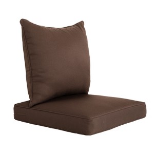 ARTPLAN Indoor/Outdoor All Weather Chair Cushions Set Deep Seat Back Pillows Outdoor Cushions for Patio Furniture - 1 of 4