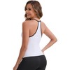INSPIRE CHIC Women's V-Neck Spaghetti Straps Slim Fit Solid Elastic Athletic Camisoles - 2 of 4