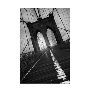 Trademark Fine Art-Moises Levy 'Brooklyn Bridge Study I' Matted Framed Art - 1 of 4