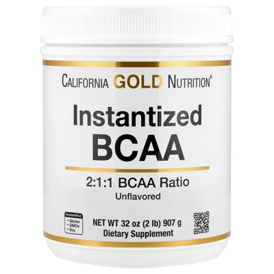 Lake Avenue Nutrition Instantized BCAA Powder with L-Leucine, L-Isoleucine, and L-Valine, Unflavored, 2 lb (907 g)
