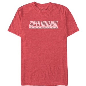 Men's Nintendo Super NES Text Logo T-Shirt - 1 of 4