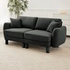 AENKYO Boucle Loveseat Sofa with Shell Armrests - Modular Sectional Sofa, 2-Seat Deep Seat Sofa for Living Room & Bedroom, Easy Assembly - 4 of 4